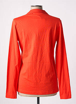 Polo coupe droite manches longues orange SAINT JAMES femme