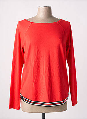 Top col rond manches longues orange CECIL femme
