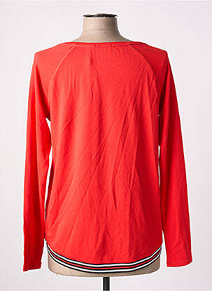 Top col rond manches longues orange CECIL femme