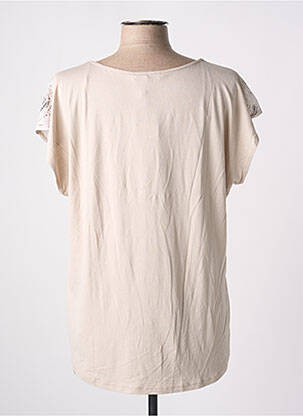 Top imprimé fantaisie manches courtes beige JULIE GUERLANDE femme