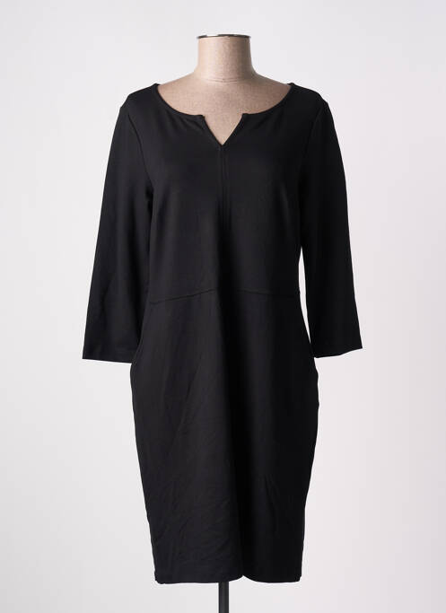 Robe mi-longue manches longues manches longues noir CECIL femme