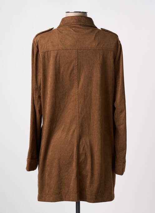 Veste casual tissage suedine marron CHRISTINE LAURE femme