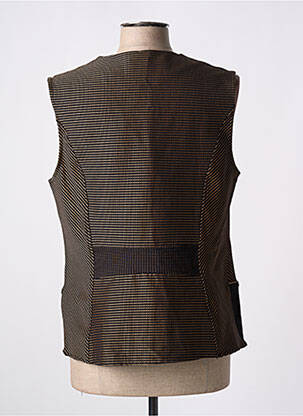 Gilet sans manche fausses poches noir CHRISTINE LAURE femme