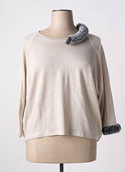 Pull beige POISSONS BLANCS pour femme seconde vue