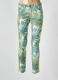 Pantalon slim stretch taille normale vert GEISHA femme