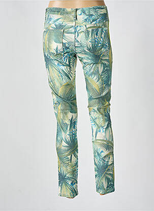 Pantalon slim stretch taille normale vert GEISHA femme
