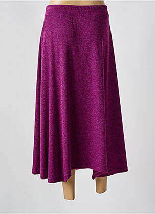 Jupe longue taille normale violet FRANCK ANNA femme
