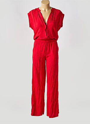 Combi-pantalon fermeture boutonnée sur le devant manches courtes rouge S.OLIVER femme