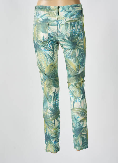 Pantalon slim stretch taille normale vert GEISHA femme