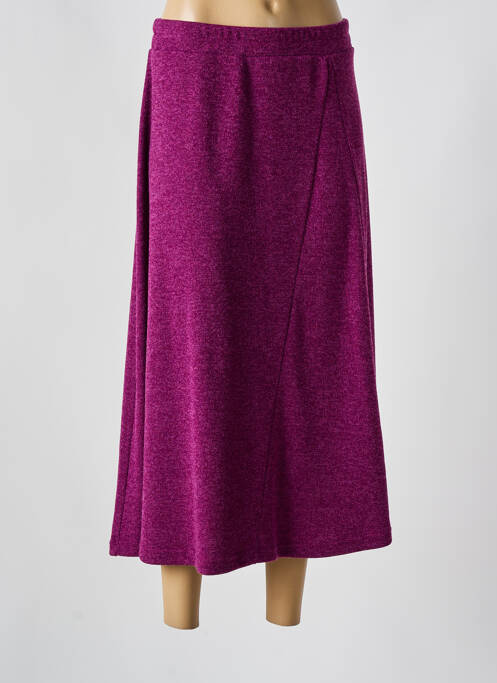 Jupe longue taille normale violet FRANCK ANNA femme