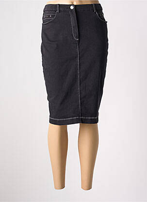 Jupe mi-longue stretch noir CHRISTINE LAURE femme