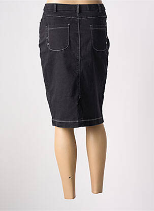Jupe mi-longue stretch noir CHRISTINE LAURE femme