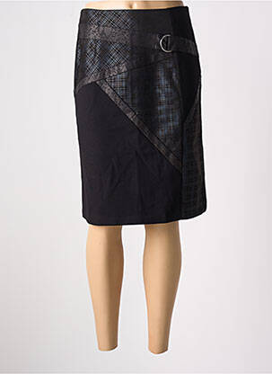 Jupe mi-longue stretch noir CHRISTINE LAURE femme