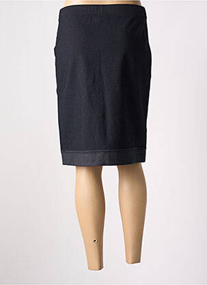 Jupe mi-longue coupe droite bleu CHRISTINE LAURE femme