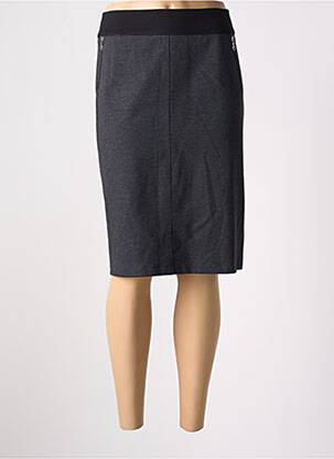 Jupe mi-longue stretch gris CHRISTINE LAURE femme