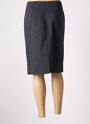 Jupe mi-longue stretch gris CHRISTINE LAURE femme