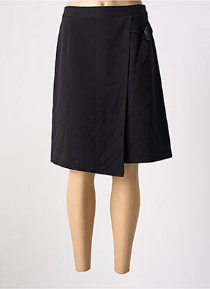 Jupe mi-longue taille à pinces noir IMITZ femme