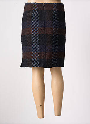 Jupe mi-longue taille à pinces bleu CHRISTINE LAURE femme