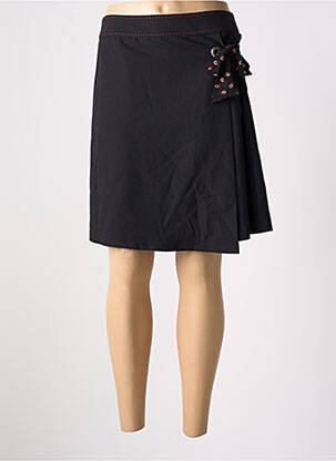 Jupe courte taille à pinces noir LILI & CAROLINE femme
