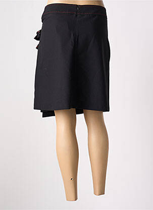 Jupe courte taille à pinces noir LILI & CAROLINE femme