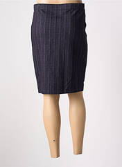 Jupe mi-longue bleu POISSONS BLANCS pour femme seconde vue