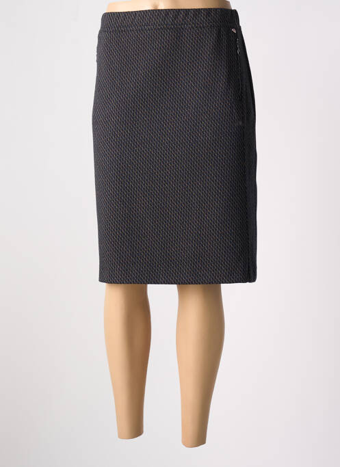 Jupe mi-longue coupe droite noir TONI DRESS femme