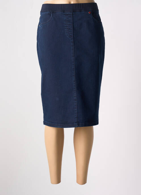 Jupe mi-longue coupe droite bleu TONI DRESS femme