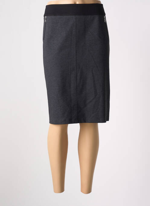 Jupe mi-longue coupe droite gris CHRISTINE LAURE femme