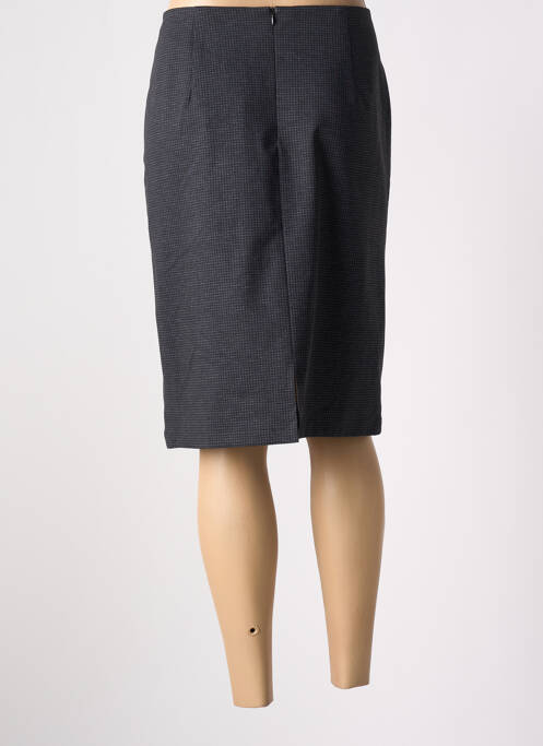 Jupe mi-longue coupe droite gris CHRISTINE LAURE femme