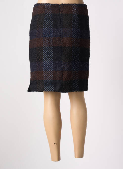 Jupe mi-longue taille à pinces bleu CHRISTINE LAURE femme