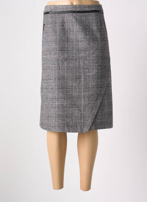 Jupe mi-longue gris CHRISTINE LAURE pour femme