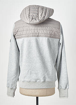 Sweat-shirt à capuche poches manches longues gris GAZE homme