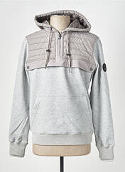 Sweat-shirt à capuche gris GAZE pour homme seconde vue