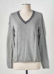 Pull tissage chiné manches longues gris GAZE femme