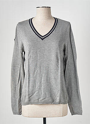 Pull tissage chiné manches longues gris GAZE femme