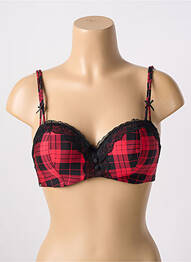 Soutien-gorge effet matière satinée haut soutien-gorge moulé rouge ESCORT femme