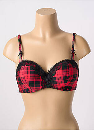 Soutien-gorge effet matière satinée haut soutien-gorge moulé rouge ESCORT femme