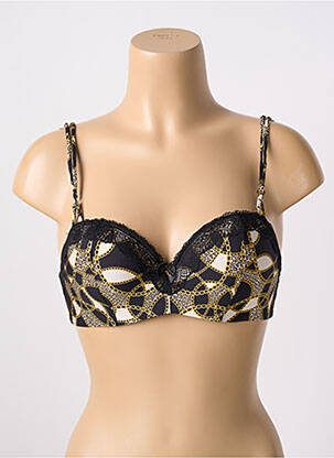 Soutien-gorge effet matière satinée haut soutien-gorge moulé noir ESCORT femme