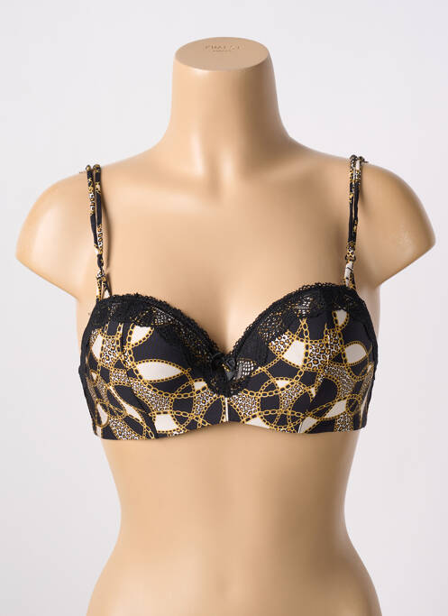 Soutien-gorge effet matière satinée haut soutien-gorge moulé noir ESCORT femme