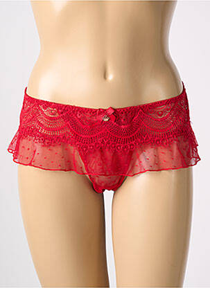 String broderie ruban rouge ESCORT femme