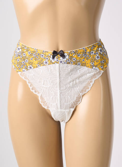 Tanga jaune ESCORT pour femme