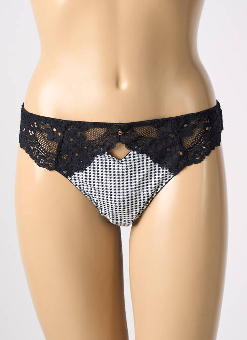 Tanga noir ESCORT pour femme