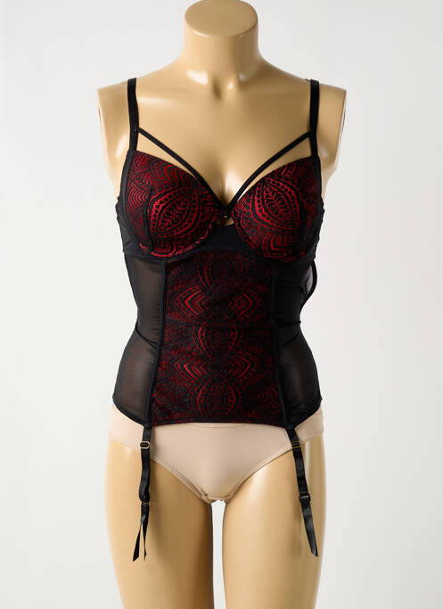 Guêpière/Porte-jarretelle noir ESCORT pour femme