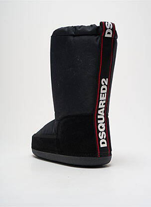 Bottines/boots tissage satiné bout rond noir DSQUARED2 homme