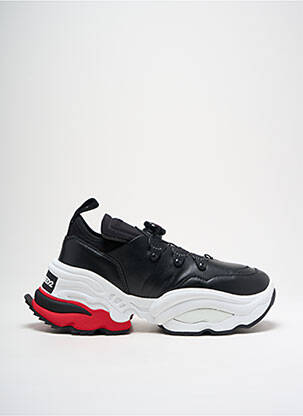 Baskets tissage satiné bout rond noir DSQUARED2 homme