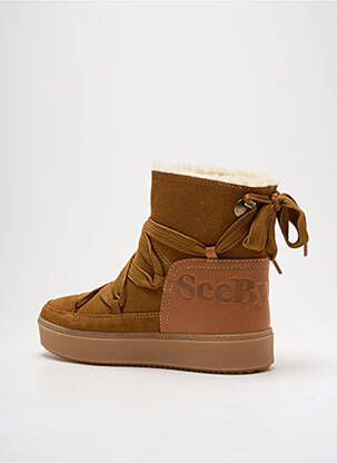 Bottines/boots fourrée talon de 4 à 6cm marron SEE BY CHLOÉ femme