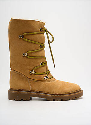 Bottes fourrée talon plat jusqu'à 3cm jaune CASADEI femme