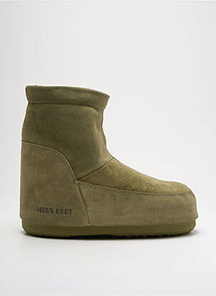 Bottines/boots nubuck talon de 4 à 6cm vert MOON BOOT femme