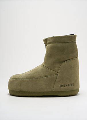 Bottines/boots nubuck talon de 4 à 6cm vert MOON BOOT femme