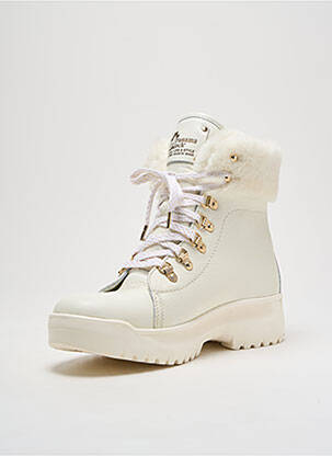 Bottines/boots fourrée talon de 4 à 6cm beige PANAMA JACK femme